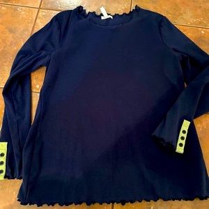 Matilda Jane sz L navy top EUC